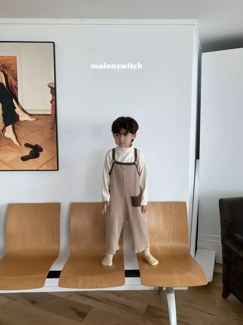 Melon Switch - Korean Children Fashion - #magicofchildhood - Waffle Dungarees - 8