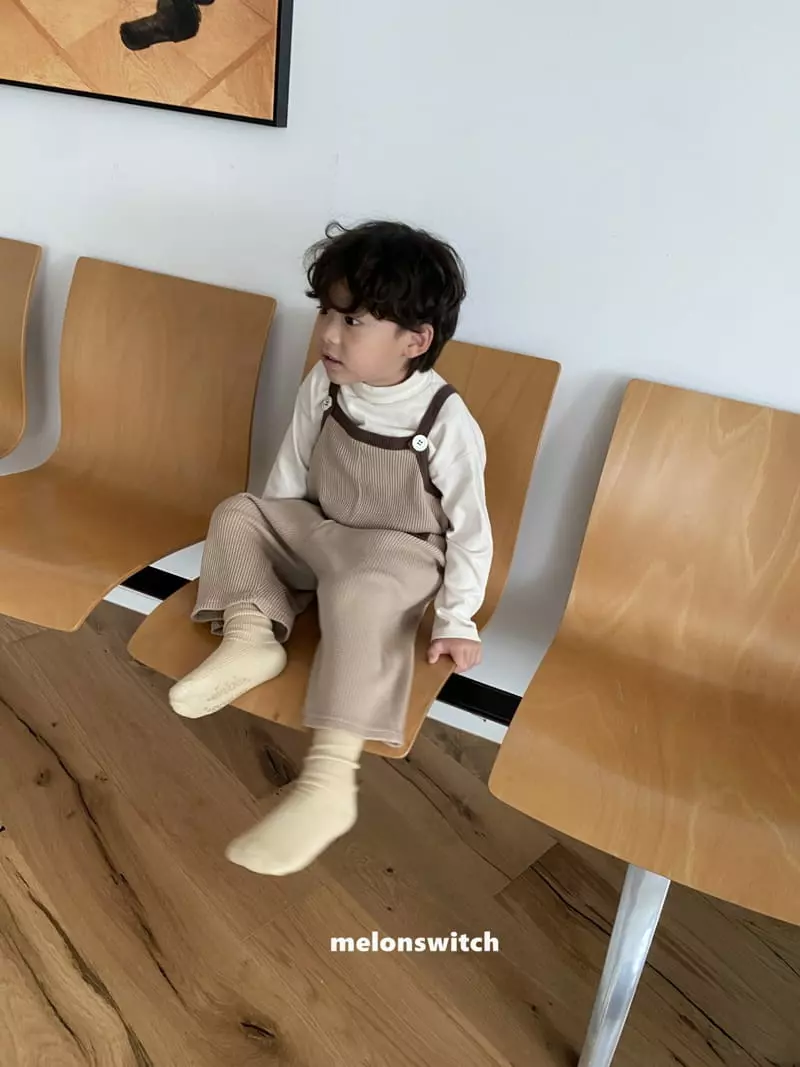Melon Switch - Korean Children Fashion - #prettylittlegirls - Waffle Dungarees - 10