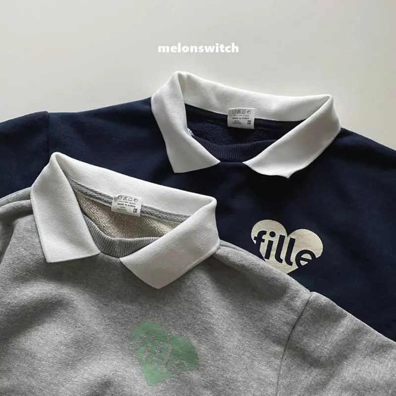 Melon Switch - Korean Children Fashion - #minifashionista - Heart Collar Top Bottom Set - 4