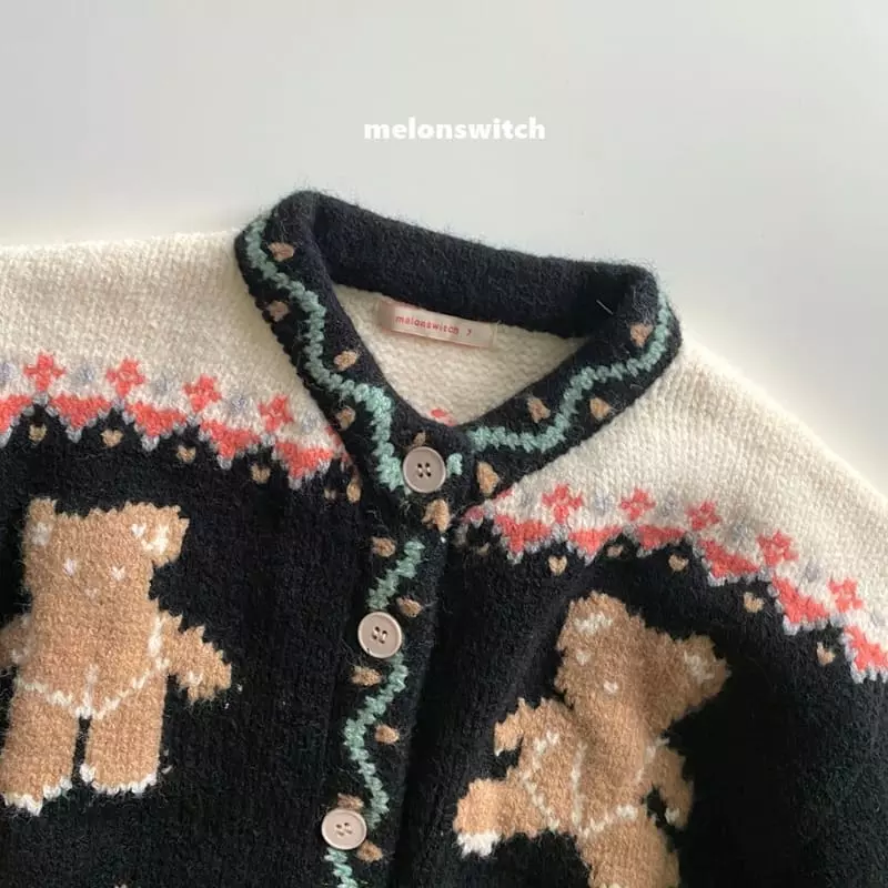 Melon Switch - Korean Children Fashion - #stylishchildhood - Bear Vintage Cardigan