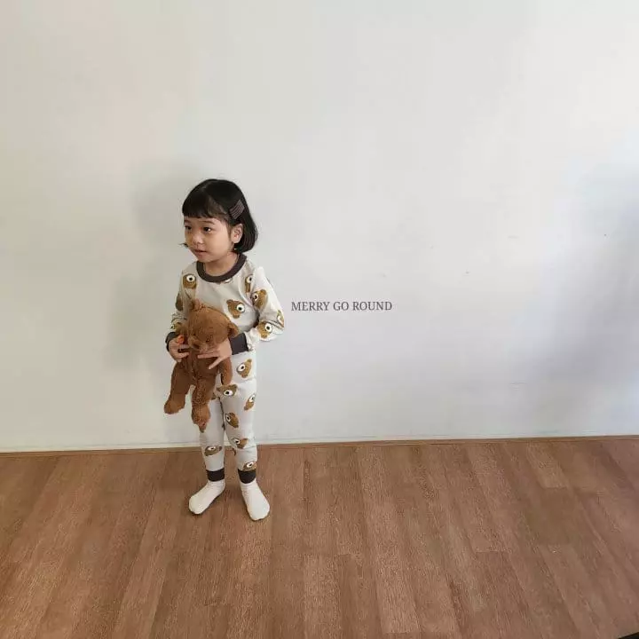 Merry Go Round - Korean Children Fashion - #Kfashion4kids - Bear Easywear Set - 3