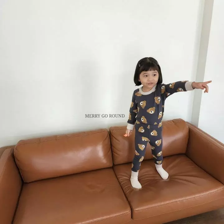 Merry Go Round - Korean Children Fashion - #childofig - Bear Easywear Set - 8