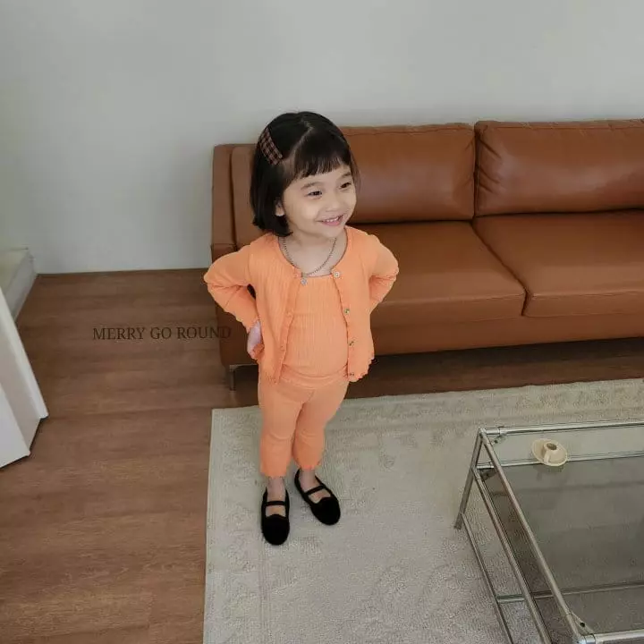Merry Go Round - Korean Children Fashion - #fashionkids - Rib Cardiga 3 Set - 12