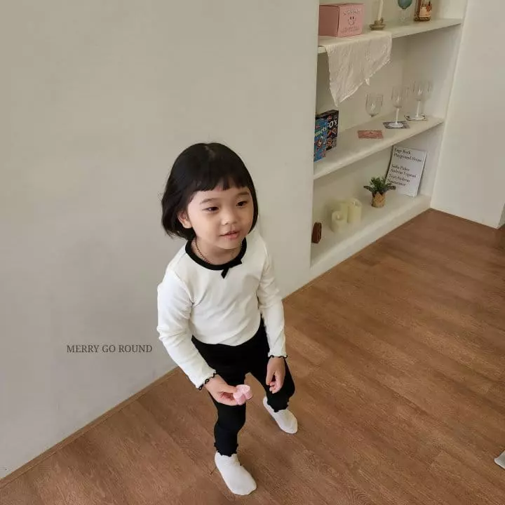Merry Go Round - Korean Children Fashion - #kidsshorts - Ribbon Easywear Set - 9