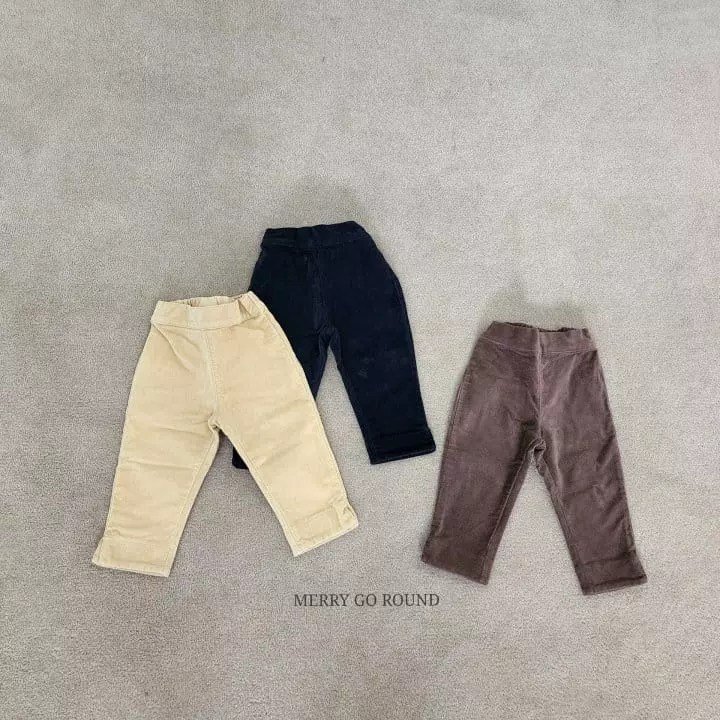Merry Go Round - Korean Children Fashion - #kidsstore - Velvet Slit Pants - 11