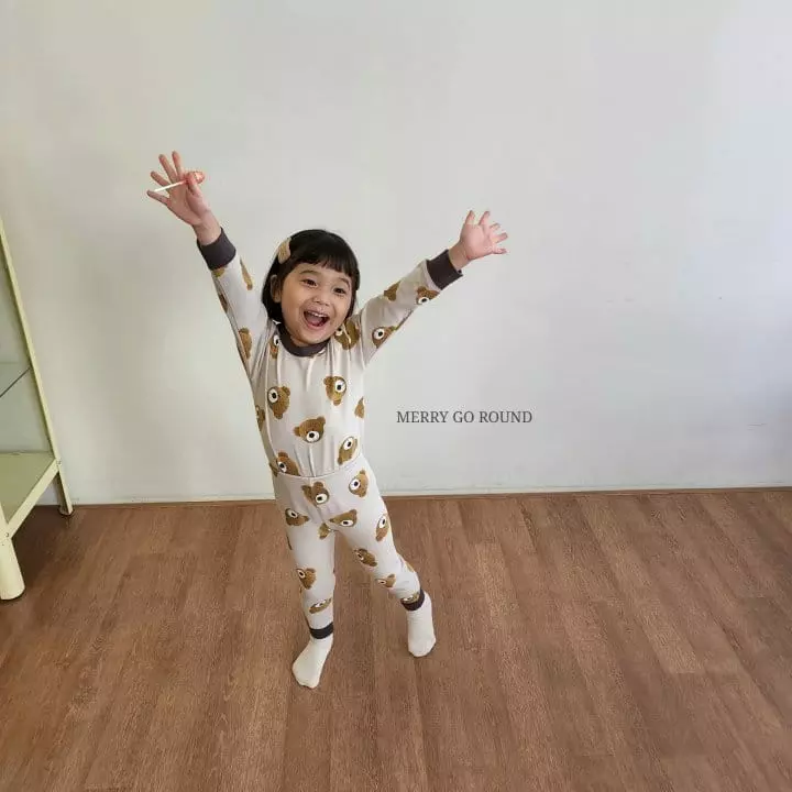 Merry Go Round - Korean Children Fashion - #kidzfashiontrend - Bear Easywear Set - 2