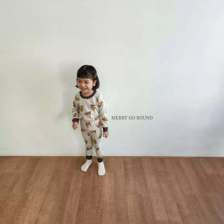 Merry Go Round - Korean Children Fashion - #Kfashion4kids - Bear Easywear Set - 4