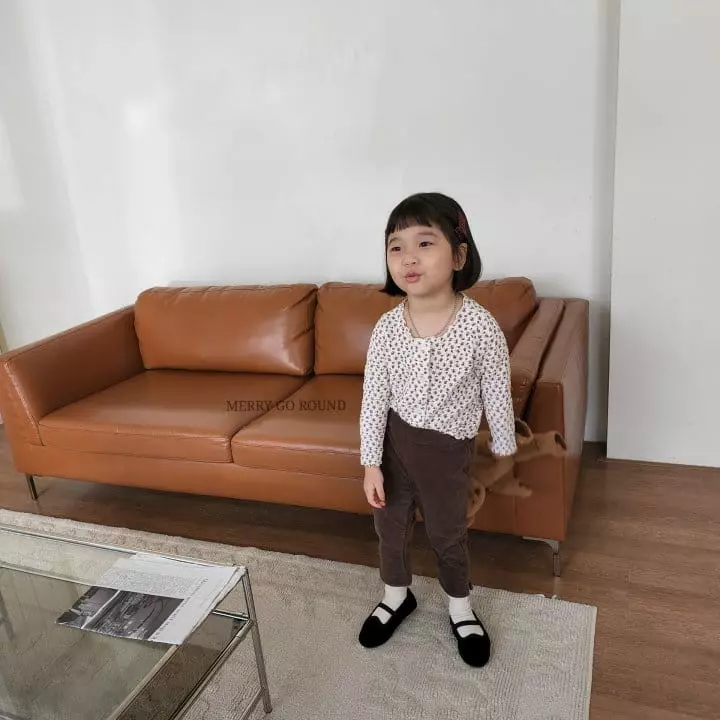 Merry Go Round - Korean Children Fashion - #toddlerclothing - Velvet Slit Pants - 4