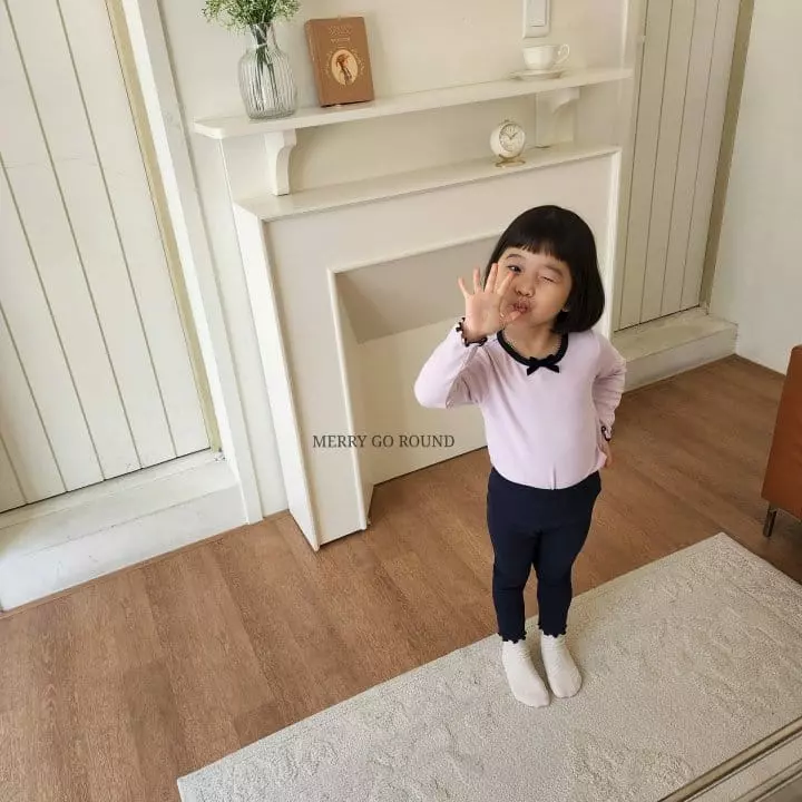 Merry Go Round - Korean Children Fashion - #stylishchildhood - Ribbon Easywear Set - 3