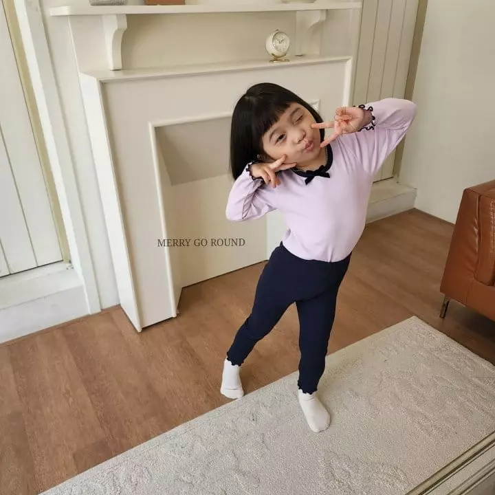 Merry Go Round - Korean Children Fashion - #todddlerfashion - Ribbon Easywear Set
