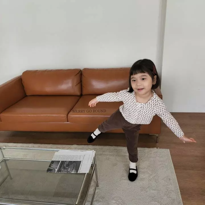 Merry Go Round - Korean Children Fashion - #toddlerclothing - Velvet Slit Pants - 3