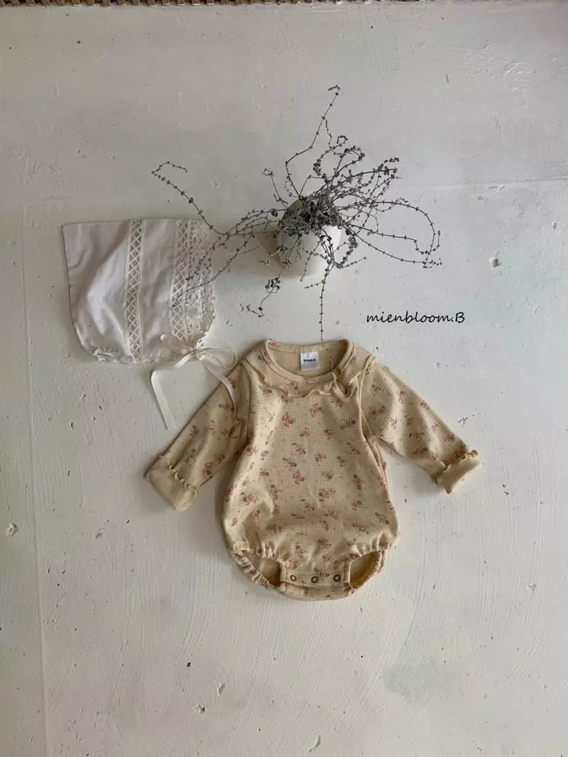 Mienbloom B - Korean Baby Fashion - #babyboutique - Shabet Flower Bodysuit - 4