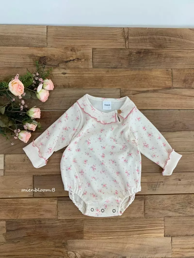 Mienbloom B - Korean Baby Fashion - #babyboutiqueclothing - Shabet Flower Bodysuit - 5