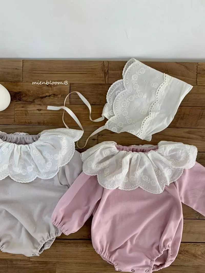 Mienbloom B - Korean Baby Fashion - #babyboutiqueclothing - Rose Lace Bodysuit - 3