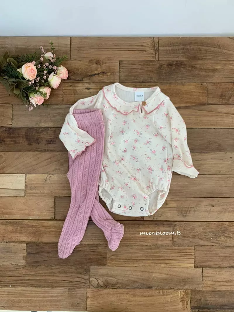 Mienbloom B - Korean Baby Fashion - #babyfever - Shabet Flower Bodysuit - 8