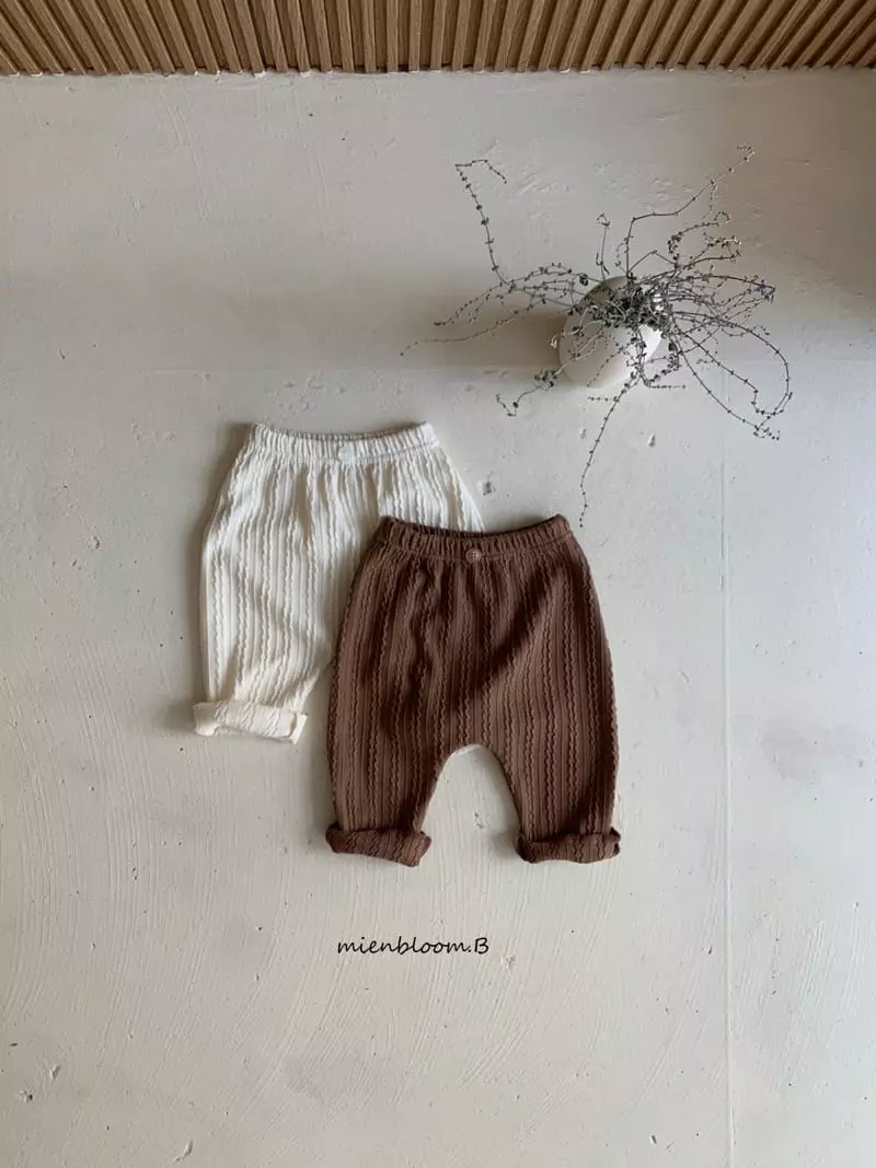 Mienbloom B - Korean Baby Fashion - #babyoutfit - Mien Muffin Knit Pants - 6