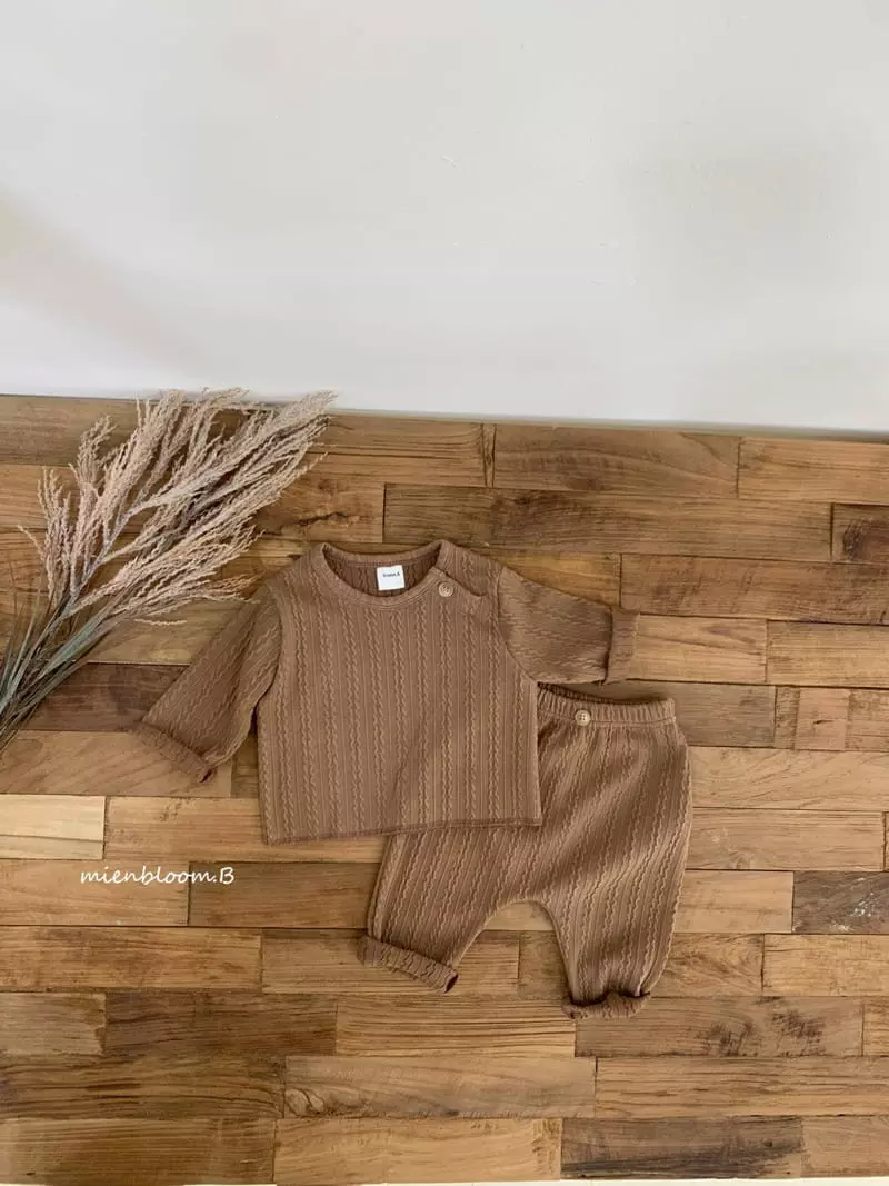 Mienbloom B - Korean Baby Fashion - #babyoutfit - Muffin Knit Tee - 6