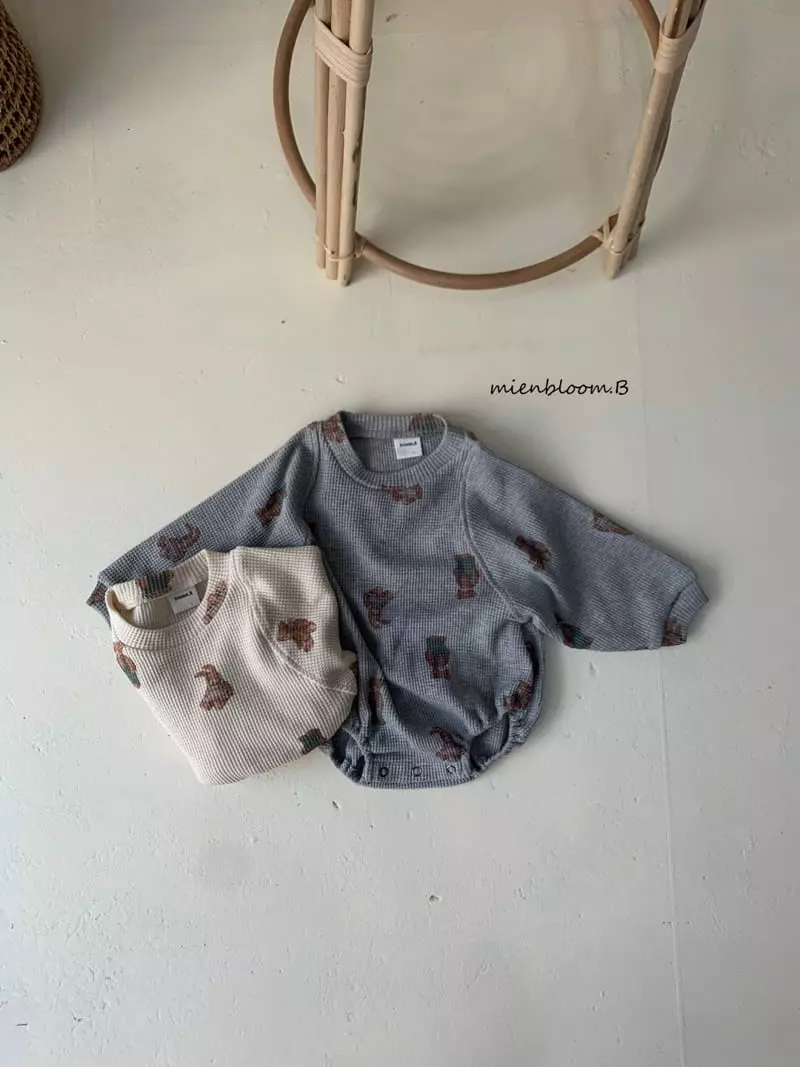 Mienbloom B - Korean Baby Fashion - #babyootd - Fran Waffle Bodyusit - 4