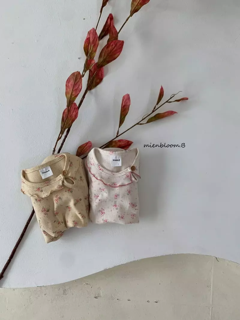Mienbloom B - Korean Baby Fashion - #onlinebabyshop - Shabet Flower Bodysuit - 2