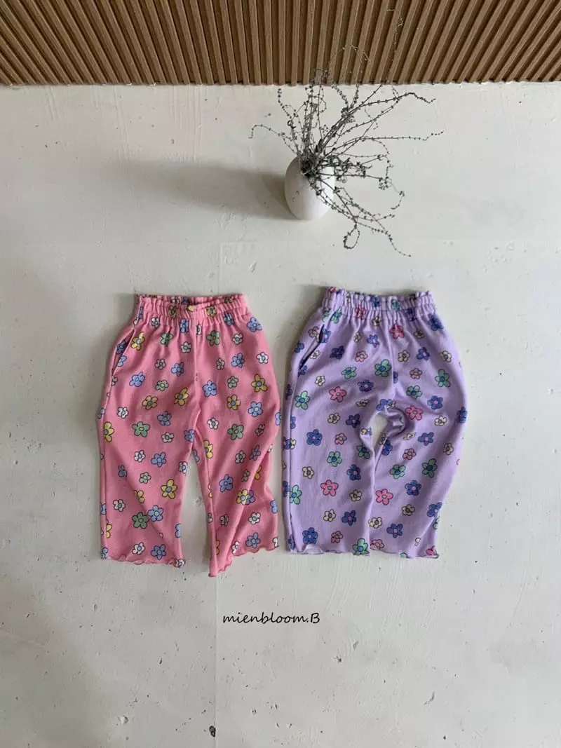 Mienbloom B - Korean Children Fashion - #designkidswear - Flower Knit Pants