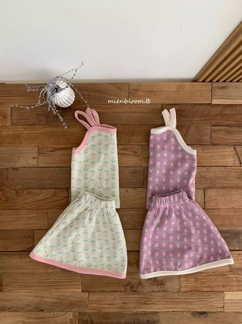 Mienbloom B - Korean Children Fashion - #discoveringself - Bustier Top Bottom Set