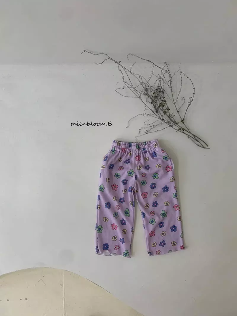 Mienbloom B - Korean Children Fashion - #fashionkids - Flower Knit Pants - 3