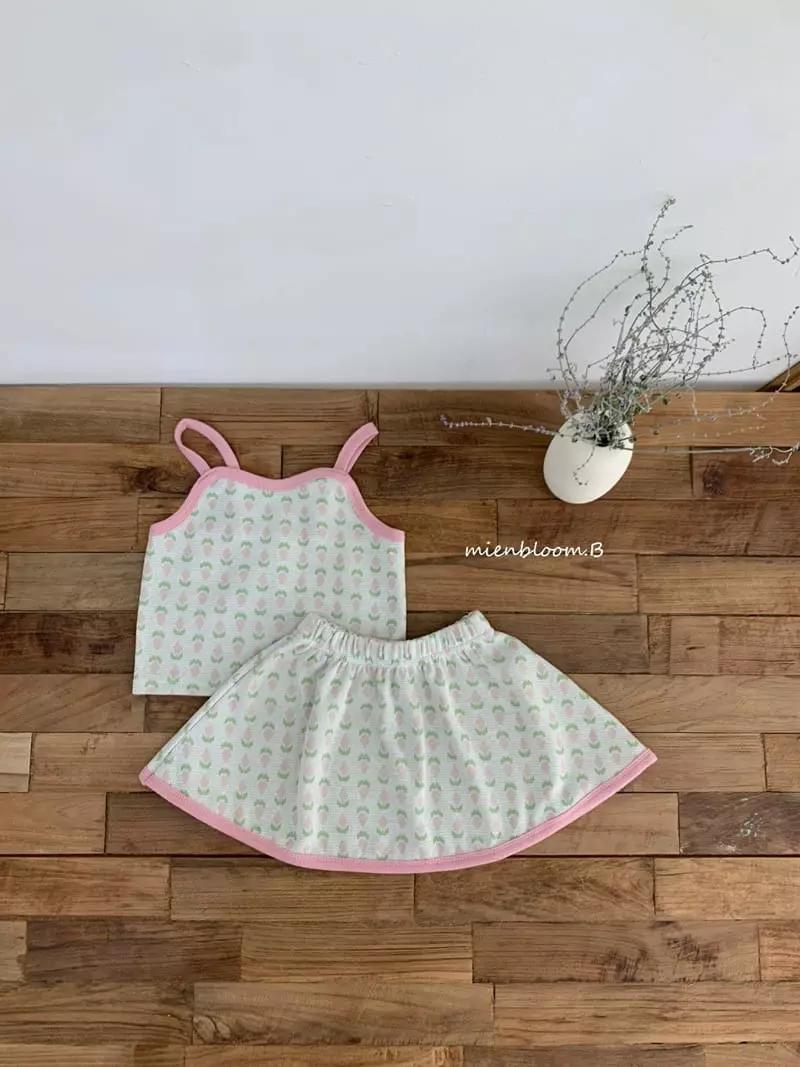Mienbloom B - Korean Children Fashion - #fashionkids - Bustier Top Bottom Set - 2
