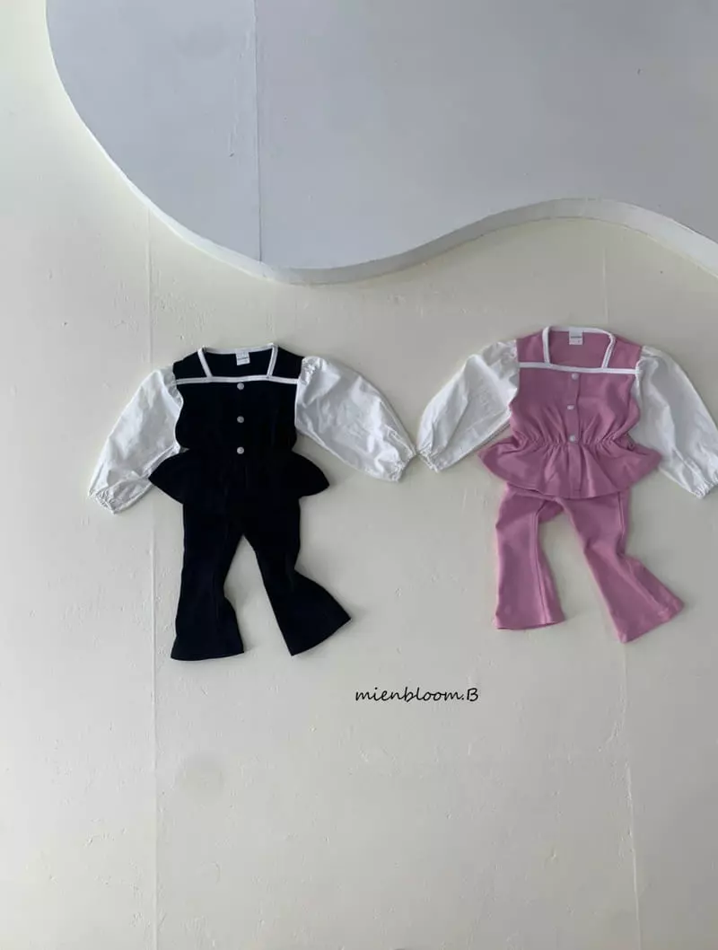 Mienbloom B - Korean Children Fashion - #kidsshorts - Lia Top Bottom Set - 9