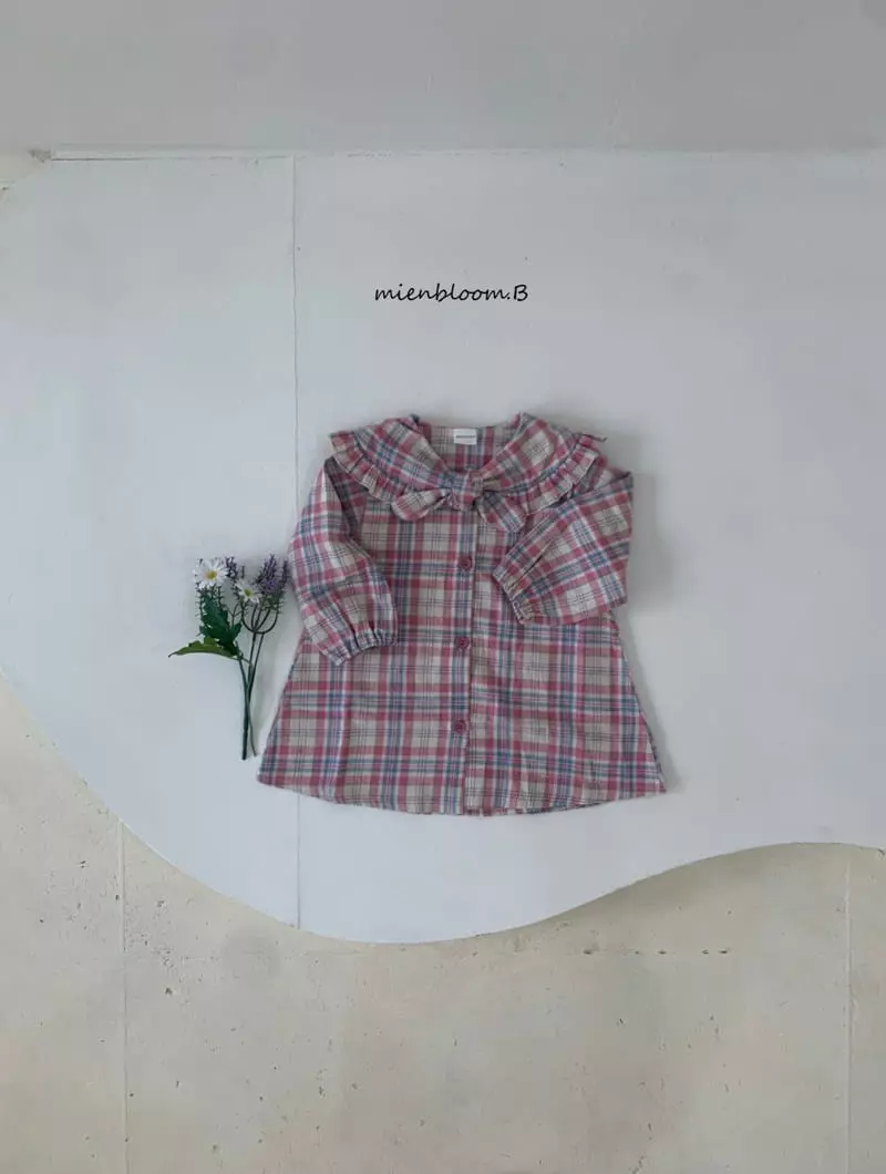 Mienbloom B - Korean Children Fashion - #kidsstore - Shirely Check One-piece - 2