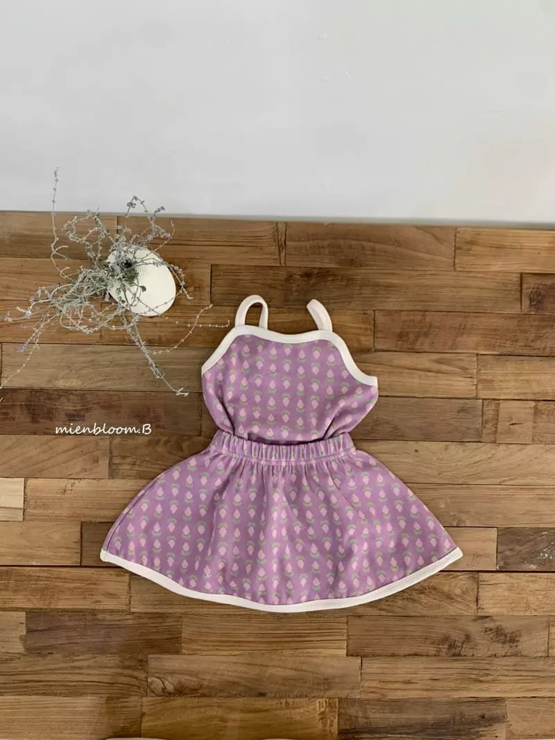 Mienbloom B - Korean Children Fashion - #kidsshorts - Bustier Top Bottom Set - 4