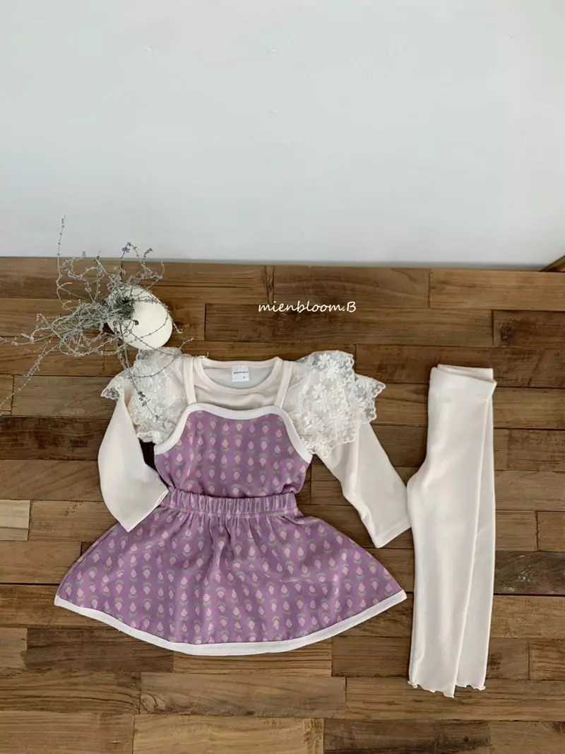 Mienbloom B - Korean Children Fashion - #kidzfashiontrend - Bustier Top Bottom Set - 5