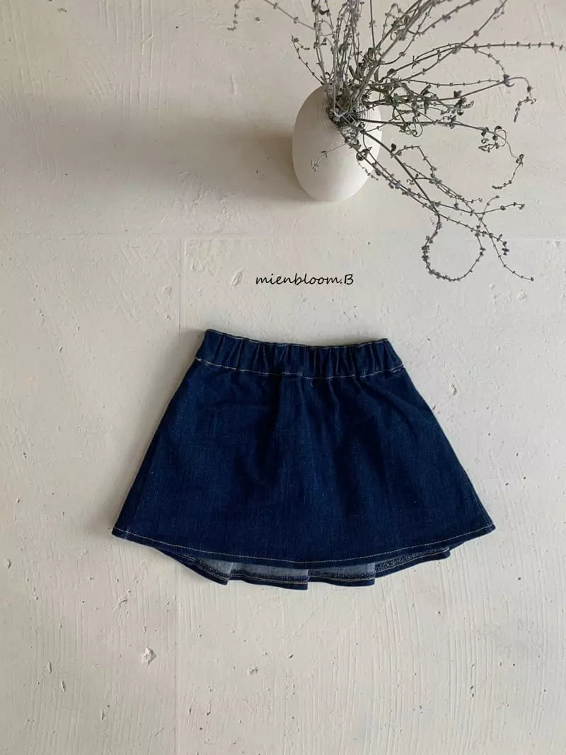 Mienbloom B - Korean Children Fashion - #magicofchildhood - Denim Span Skirt - 2