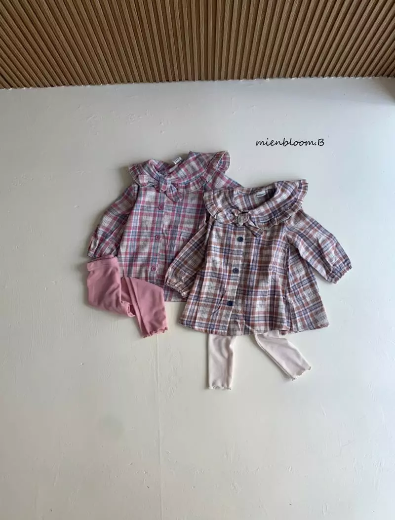 Mienbloom B - Korean Children Fashion - #minifashionista - Shirely Check One-piece - 7