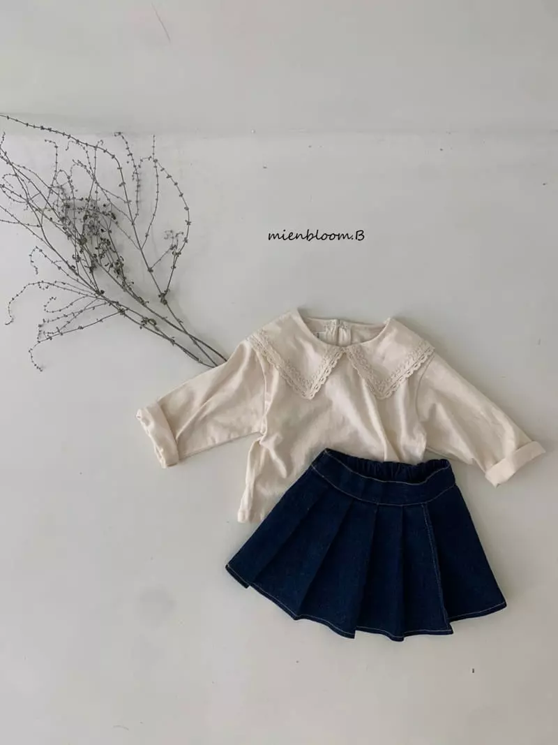 Mienbloom B - Korean Children Fashion - #minifashionista - Denim Span Skirt - 3