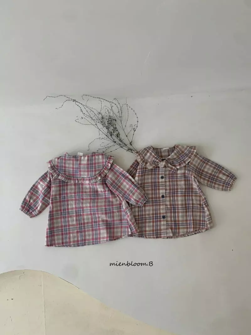 Mienbloom B - Korean Children Fashion - #prettylittlegirls - Shirely Check One-piece - 8