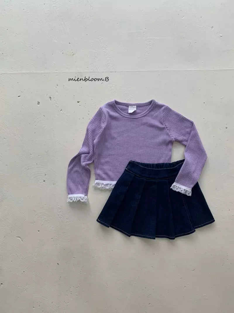 Mienbloom B - Korean Children Fashion - #minifashionista - Denim Span Skirt - 4