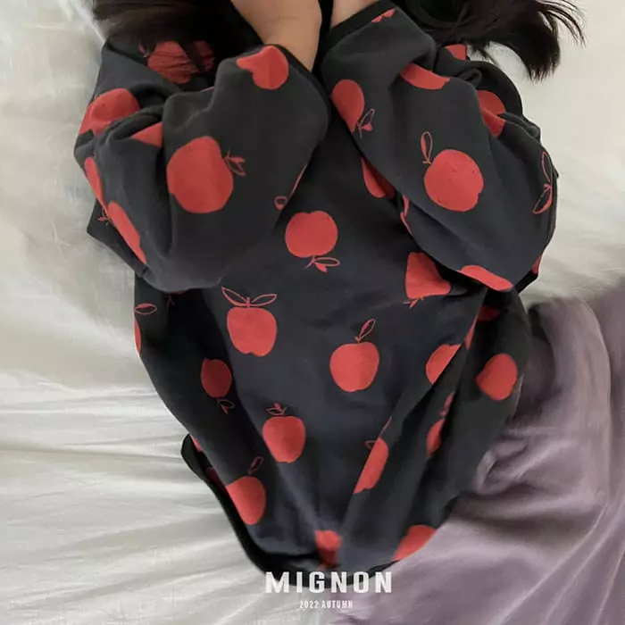 Mignon - Korean Children Fashion - #childofig - Apple Piping Tee