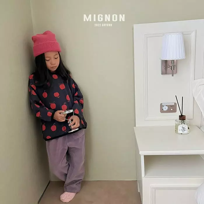 Mignon - Korean Children Fashion - #designkidswear - Apple Piping Tee - 3