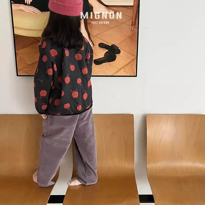 Mignon - Korean Children Fashion - #kidsshorts - Apple Piping Tee - 6
