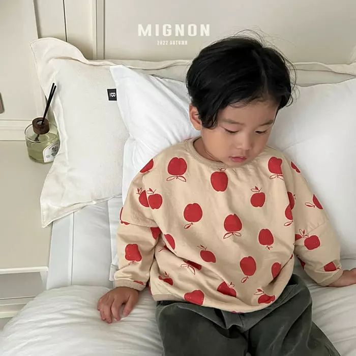 Mignon - Korean Children Fashion - #magicofchildhood - Apple Piping Tee - 11