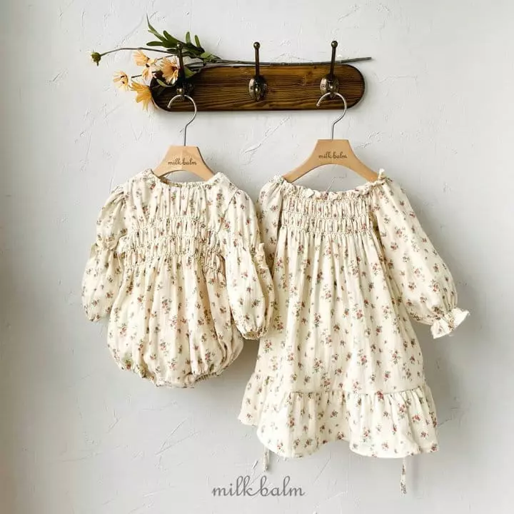 Milk Balm - Korean Baby Fashion - #babyboutique - Lucy Smocked Bodysuit - 12