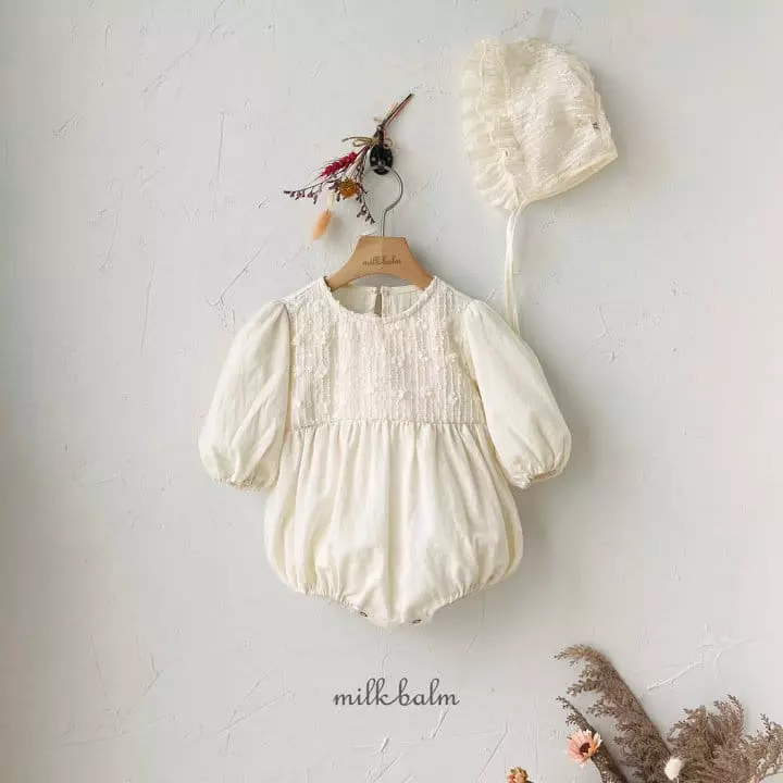 Milk Balm - Korean Baby Fashion - #babyboutiqueclothing - Blan Bodysuit - 4
