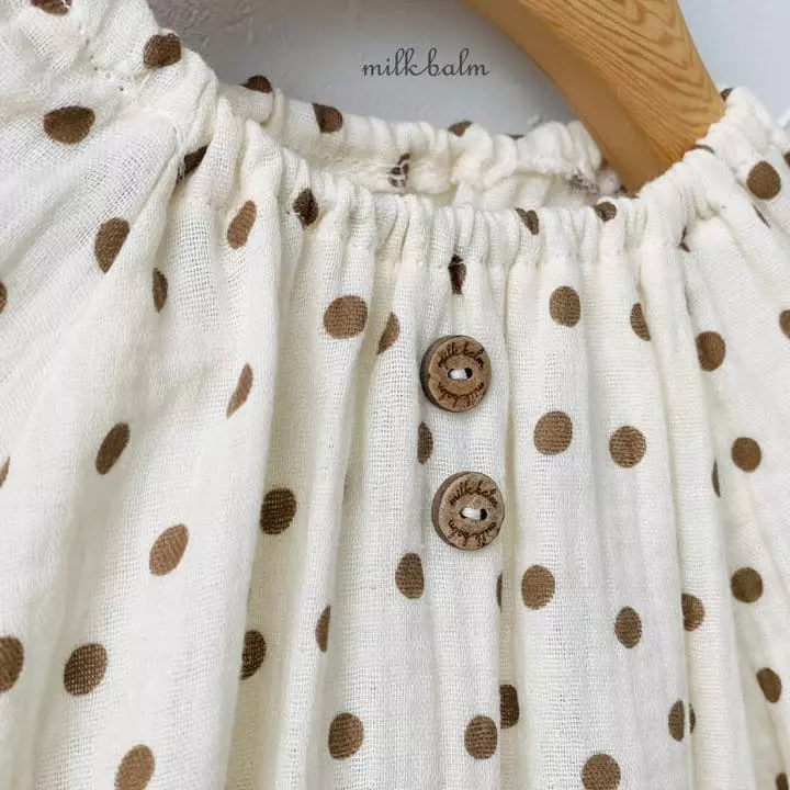 Milk Balm - Korean Baby Fashion - #babyclothing - Bonbon Dot Bodysuit - 4