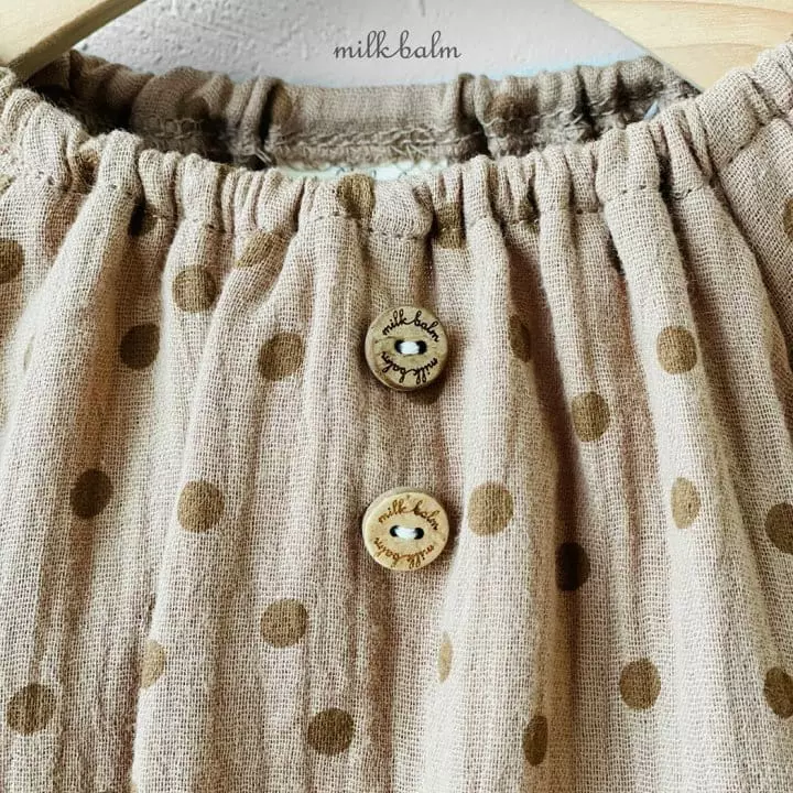 Milk Balm - Korean Baby Fashion - #babyfever - Bonbon Dot Bodysuit - 5