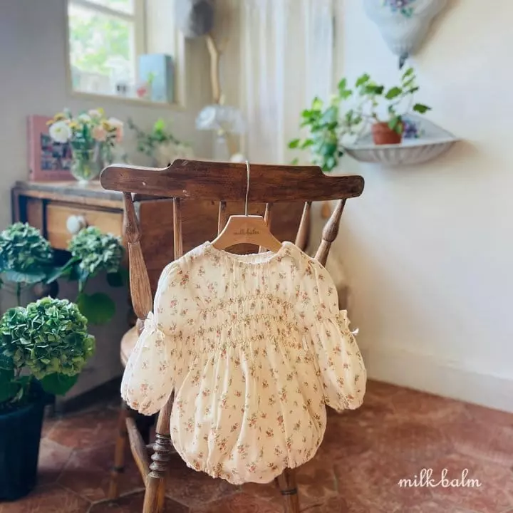 Milk Balm - Korean Baby Fashion - #babyfever - Lucy Smocked Bodysuit - 2
