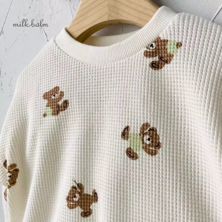 Milk Balm - Korean Baby Fashion - #babylifestyle - Waffle Bear Bodysuit - 10