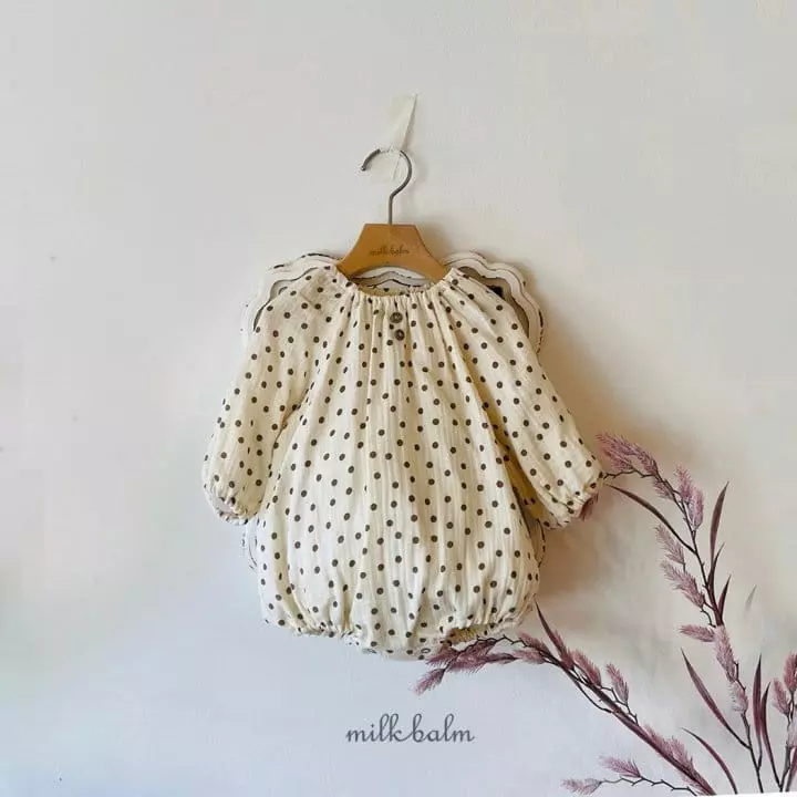 Milk Balm - Korean Baby Fashion - #babyoninstagram - Bonbon Dot Bodysuit - 8