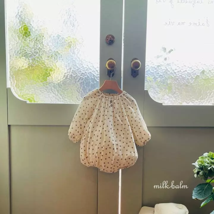 Milk Balm - Korean Baby Fashion - #babyootd - Bonbon Dot Bodysuit - 9