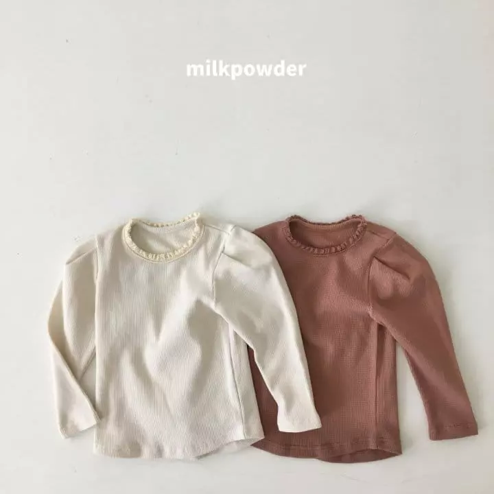 Milk Powder - Korean Children Fashion - #kidzfashiontrend - Waffle Tee - 4