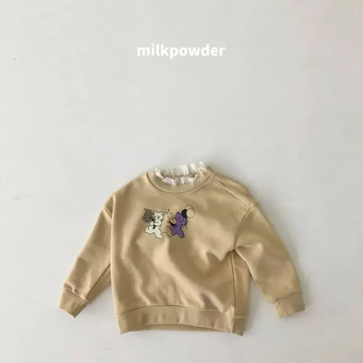 Milk Powder - Korean Children Fashion - #kidsshorts - Bear Sweatshirt - 3